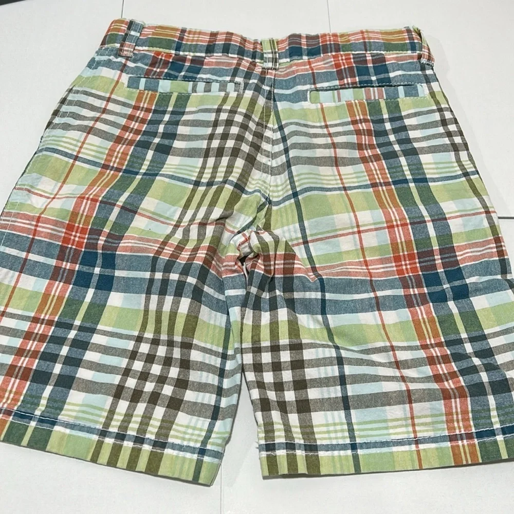 GYMBOREE green & blue  striped Boys shorts size 6 GUC